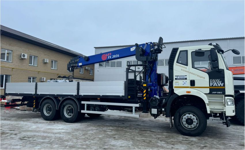 Автомобиль бортовой с КМУ iLiFT на шасси FAW